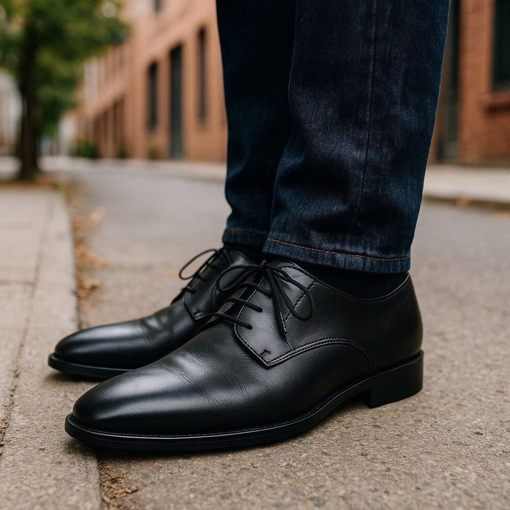 ECCO Mens Citytray GTX Plain Oxford Black EUR 42 US 8M Lace Up Dress Shoes